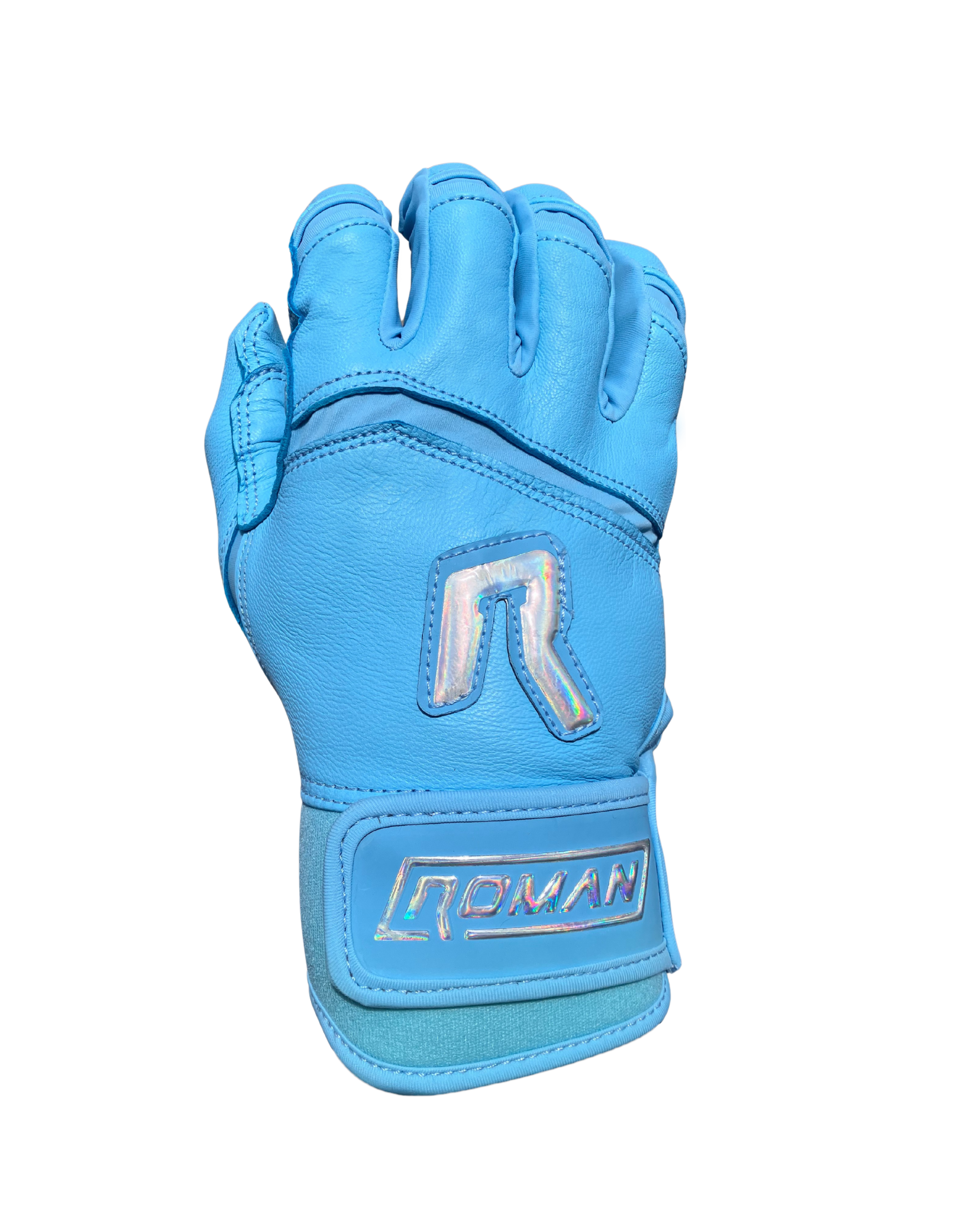 Dingers Series Baby Blue Short Cuff Batting Gloves