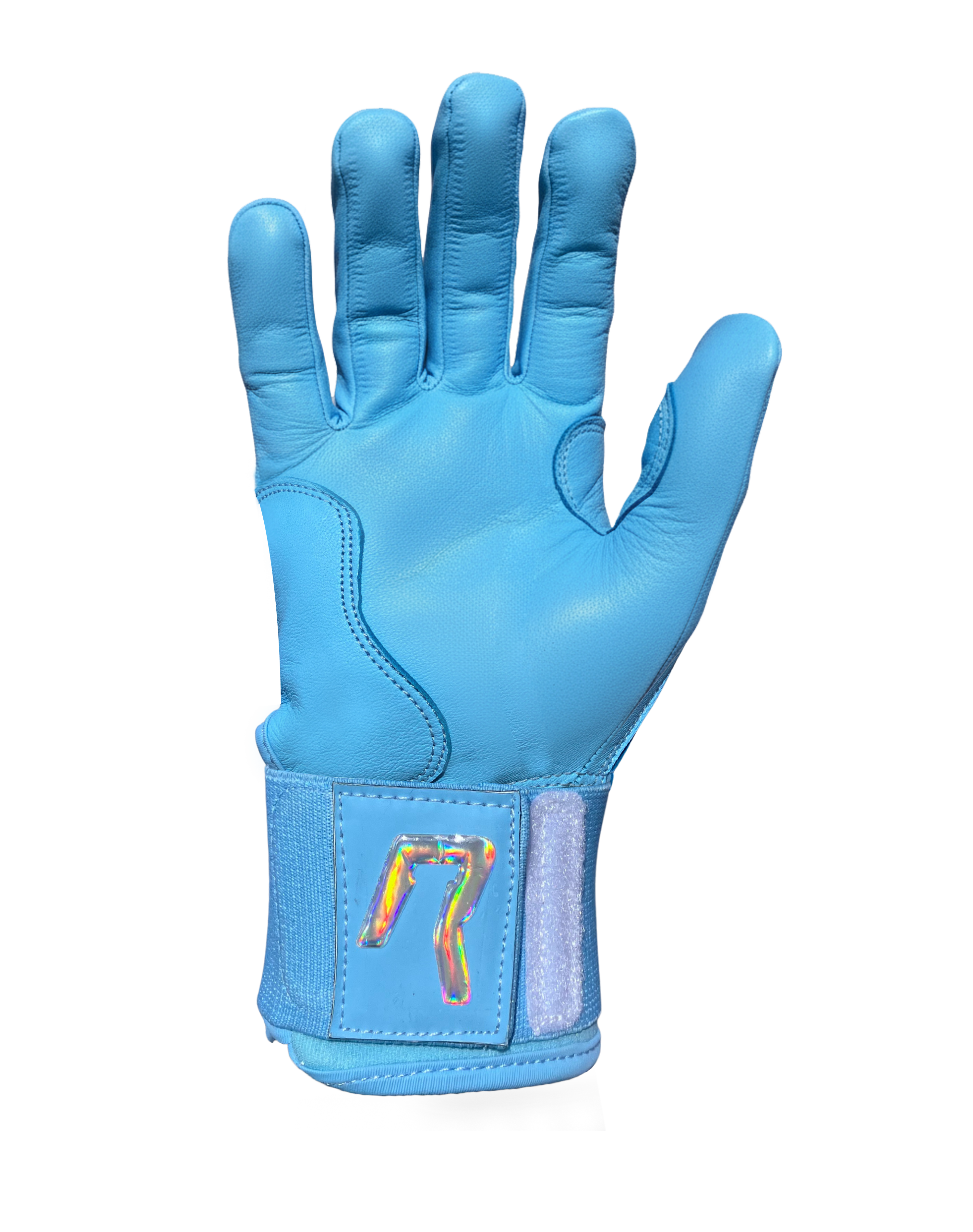 Dingers Series Baby Blue Long Cuff Batting Gloves