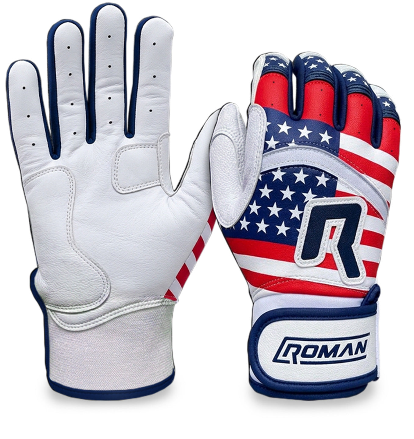 American Flag Batting Gloves | Roman Gloves Short cuff