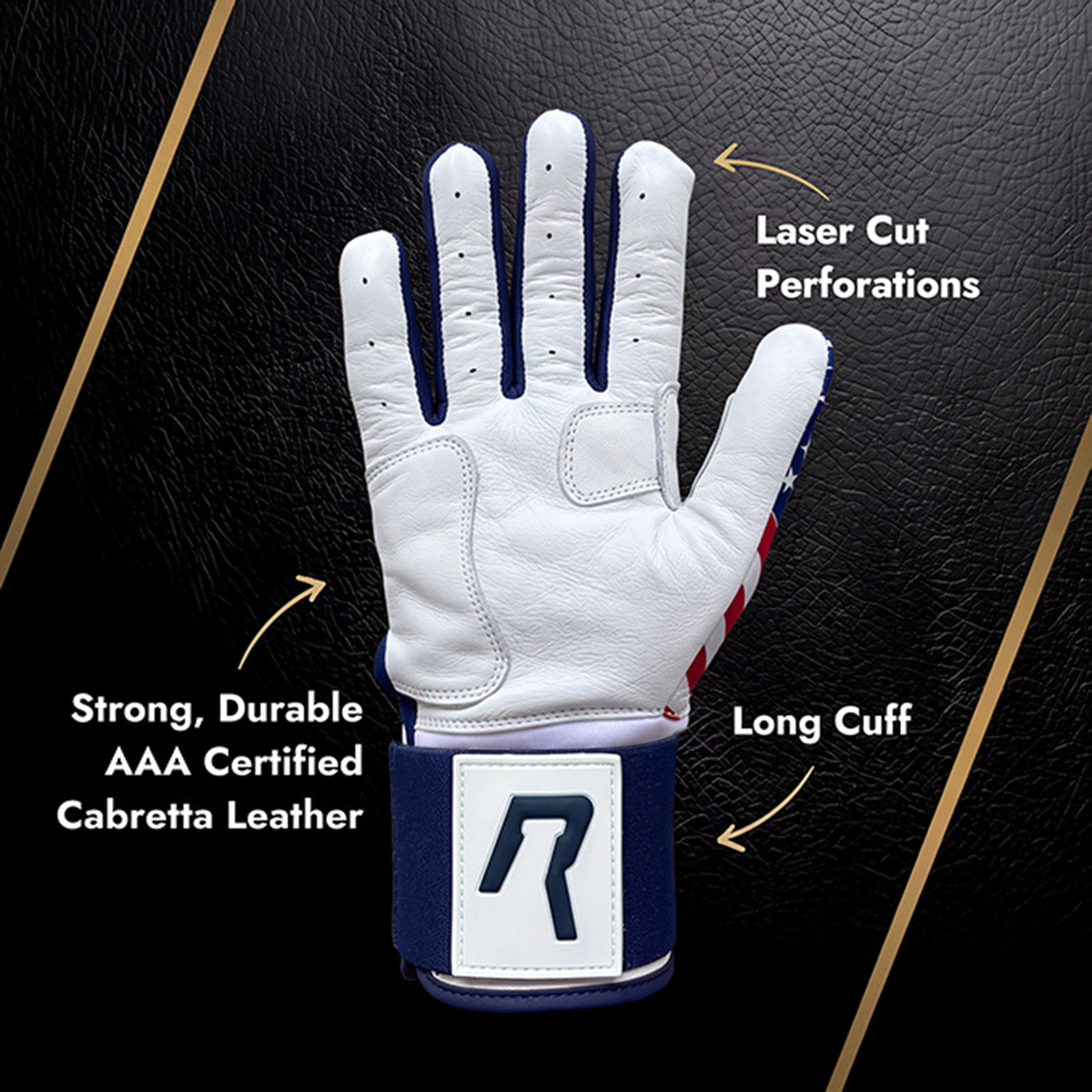 American Flag Batting Gloves | Roman Gloves