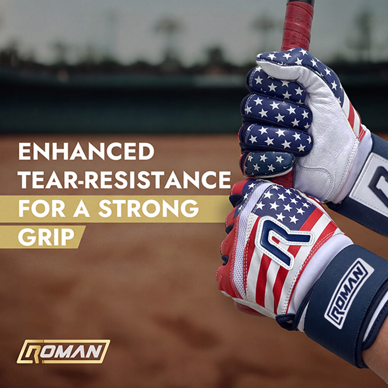 American Flag Batting Gloves | Roman Gloves