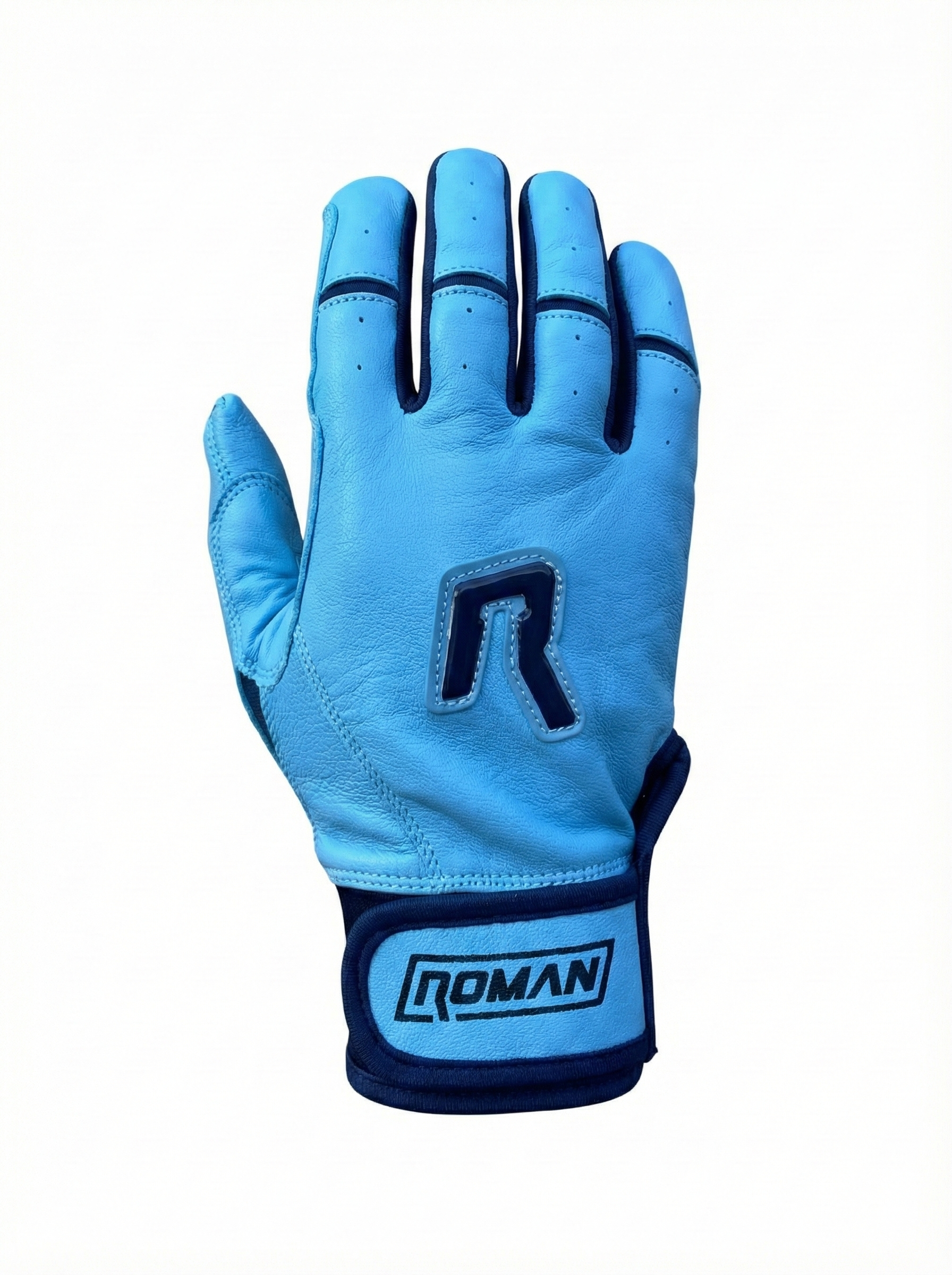 Dingers Series Navy & Caribbean Blue Short Cuff Batting Gloves