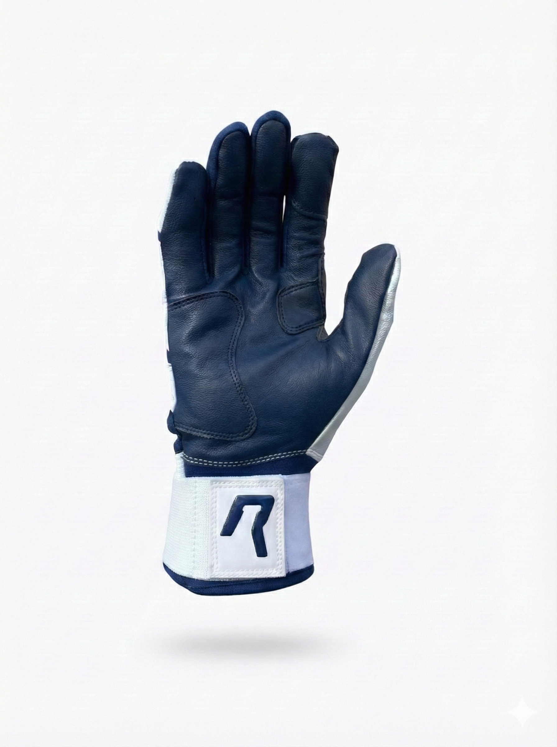Dingers Series Navy & White Long Cuff Batting Gloves